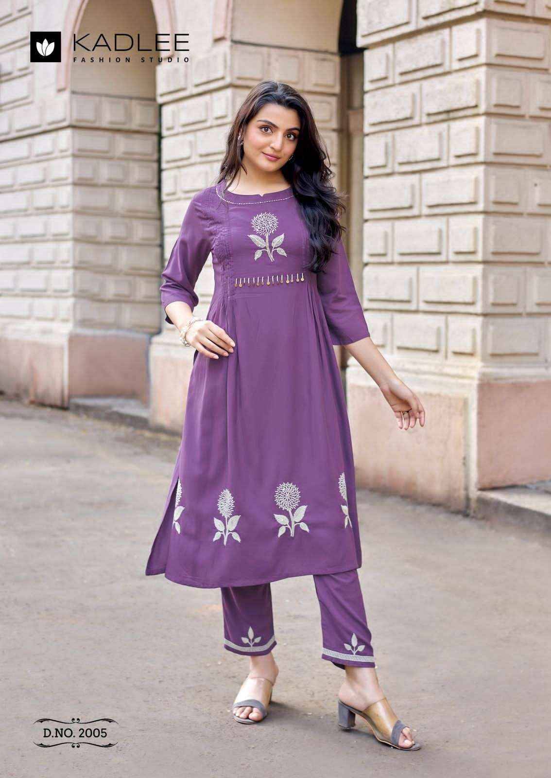 Fashion Queen By KADLEE 2001 To 2006 Series Designer Collection Rayon Co-ord Set At Wholesale Price